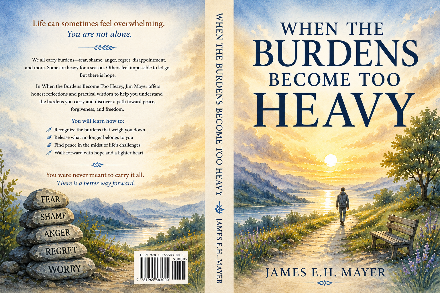 When the Burdens Become Too Heavy front cover, showing a path toward the light